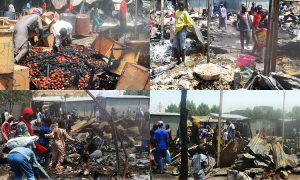 Le marché Dombolo a pris feu