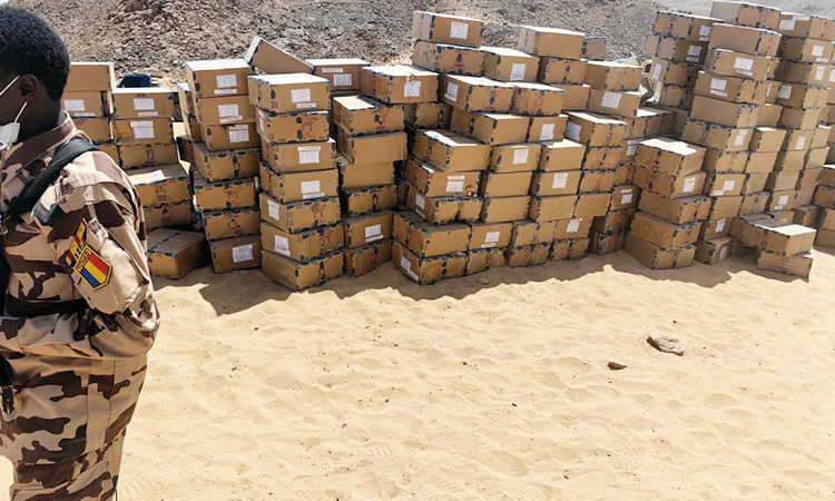 Tibesti : 500 cartons de stupéfiants saisis