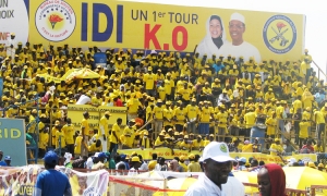 Ambiance au dernier meeting du candidat Deby Itno